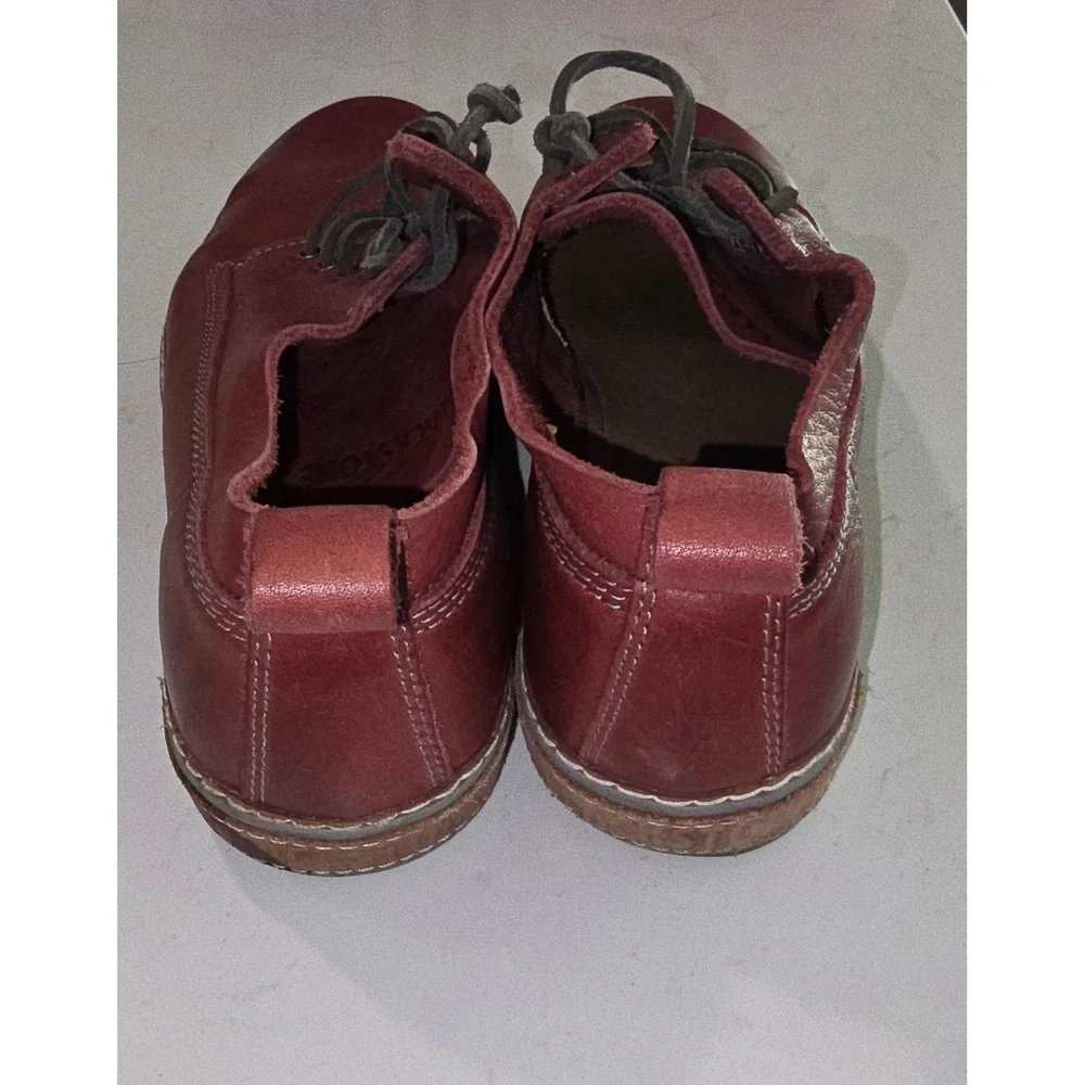 Blackstone DM10 Burgundy Leather Oxford Shoes Mens 41 Low Top Lace Up Red 10